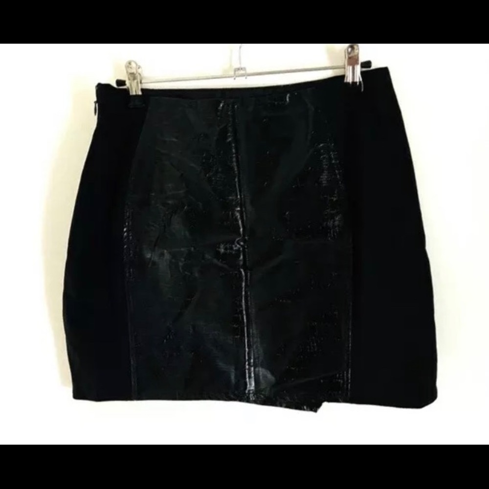 Lush Nordstrom Vegan LeatherAlligator Skirt Black